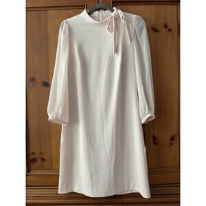 Calvin Klein Women's Crepe Dress with Chiffon Sleeves Size 10 NWT